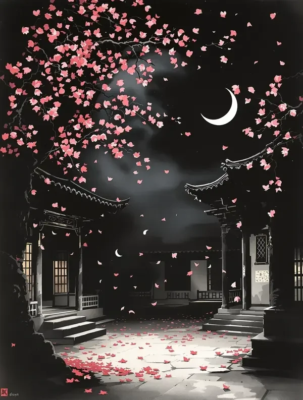 《夜雨听海棠》悬疑小说封面