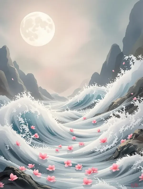 《沧海月明》玄幻小说封面